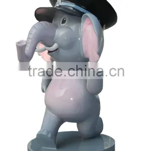 Resin Cute Cartoon Little Elephant Statue thumbnail-1