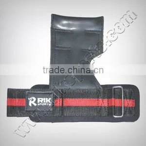 Fitness Grip Neoprene Padded, Red & Black Webbing With Metal Buckle, Velcro Closure, Best Grip for Lifting thumbnail-1