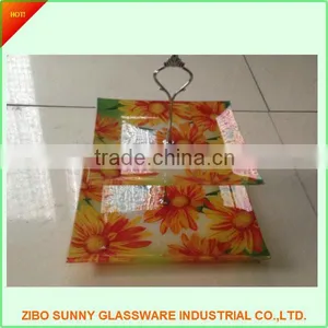 2 Tiers Tempered Glass Candy Dishes thumbnail-1