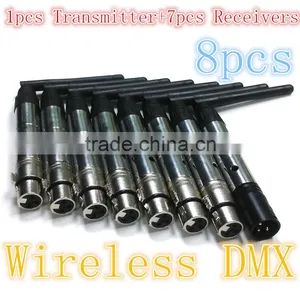 DHL or EMS Wireless DM LED Lighting Controller 2PCS Transmitter + 6PCS Receivers for Led Stage Light DM Wireless thumbnail-1