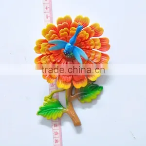 5 Inch Plastic Peony Flowers Refrigerator Magnet thumbnail-2
