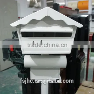 Foshan JHC-1023B Post Mounted Aluminum Mailbox/Decorative Letterbox/House Design Standing Postbox For Garden thumbnail-1