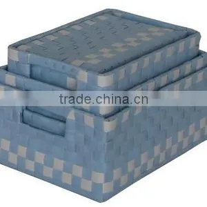 Plastic Woven Storage Baskets, Set of 4 thumbnail-1