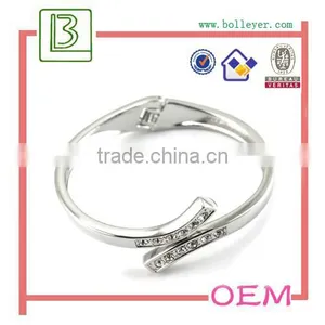 Oval Shape Silver Filled Womens Bangle Bracelet thumbnail-1