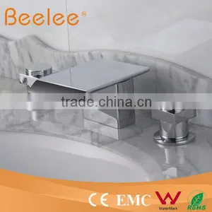High Quality Three Holes Deck-mounted Brass Faucet thumbnail-1