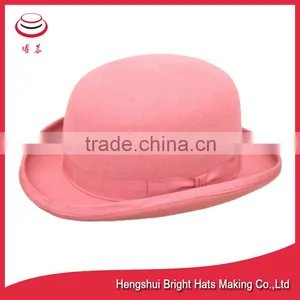 2016 New Style Wool Felt Bowler Hats With Bowknot thumbnail-1