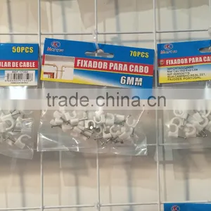 Nail Cable Clips of 4mm With Nail thumbnail-3