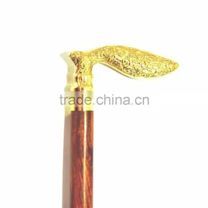 NAUTICAL DESIGNER SILVER BRASS WALKING STICK / BEAUTIFUL WALKING STICK Wk1178 thumbnail-3
