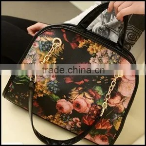 2014 New Female Bag and Painting Painting the Roses Retro Package Bag Printed Portable Bag thumbnail-1