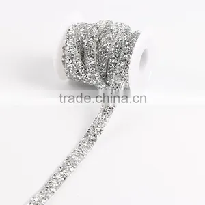 Customize Design Strass Chain,silver Rhinestone Belt With Hotfix Glue thumbnail-3