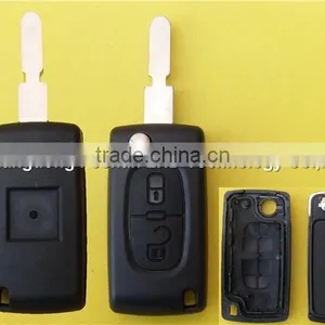 Auto Folding Flip 2 Button Remote Key Blank Shell Case for Peugeot 406 Wholesale thumbnail-1
