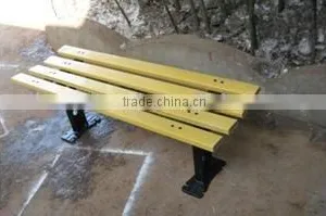 Classic Wooden Garden Bench With Metal Legs thumbnail-2