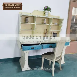 Plywood And Multilayer Design Writing Desk Antique With Three Drawers thumbnail-2