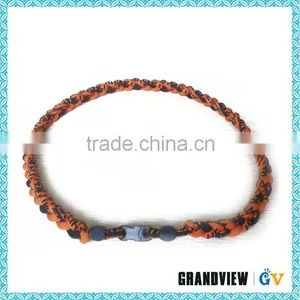 2014 Wholesale High Quality Oem New Arrival Braided Rope Baseball Titanium Necklaces thumbnail-1