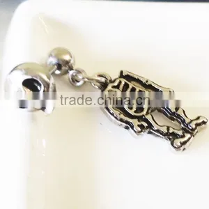 Cartilage Earring Surgical Steel Skull Dangle Tragus thumbnail-1