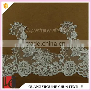 HC-2018-1 Hechun Ladies Fashion 3D White Guipure Lace Bridal Trim thumbnail-2