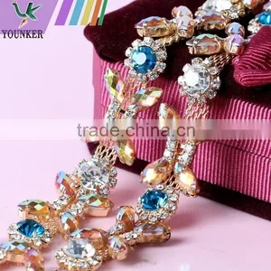 Bling Bling Fashion Latest Fancy Rhinestone Cup Chian For Garments,bags,shoes Decorations YSC03 thumbnail-1