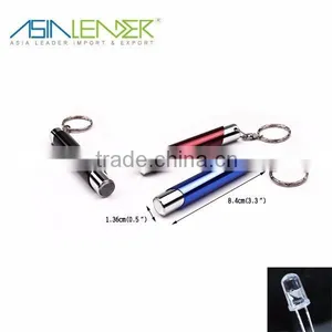 ALU+ABS 1 LED Key Chain Flashlight With 3*LR44 Battery, Promotional Keychain LED Light thumbnail-1