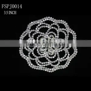 2015 Fashion Round Crystal Applique for Wedding Dress Wholesale thumbnail-1