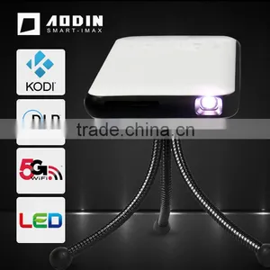 Small Mini Mobile Projector Pocket Portable Android RK3128 Quad Core 1080P HD Video LED DLP Smart Projector Aodin D02 M6 M8 Plus thumbnail-2