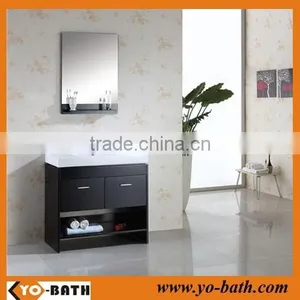 36" Wooden Espresso Wholesale Bathroom Vanity, Bathroom Cupboard With Ceramic Basin thumbnail-1