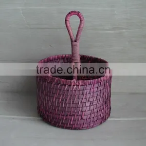 Rattan Wine Holder Basket thumbnail-1