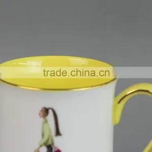 Ceramic Yellow Mug, Paintable Ceramics Mug, 200ml Mug thumbnail-3
