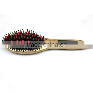 Metal Ceramic Heater Hair Straightening Brush,Auto Lock,Anti Scald,Zero Damage,Adjustable Temperature,Instant Heat Up Professio thumbnail-4