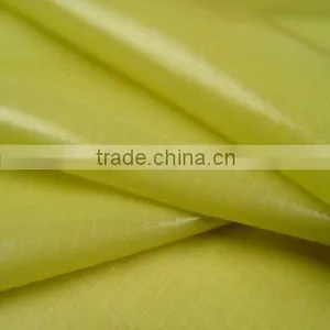 pu Coated Fabric/ Sheer Pearlized PU Coated Nylon Taffeta Fabric thumbnail-1