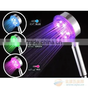 Temperature Seven Color Changing Control LED Hand Shower Head thumbnail-3