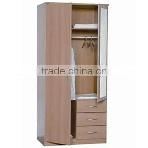 2 Doors kd Melamine MDF Wardrobe thumbnail-1