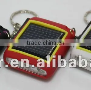 3 LED Mini Dymano Solar Charge Keychain Light thumbnail-1