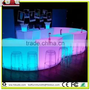 Bar Used LED Stool/LED Curved Bench With 16colors Changing thumbnail-6