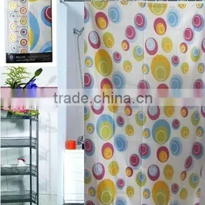 Printed Dot Bathroom Polyester Shower Curtain thumbnail-1
