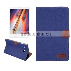 for Samsung Tab E 8.0, Classic Design Jeans Leather Standcase, Flip Wallet Leather Case, PU Leather Tablet Case thumbnail-6