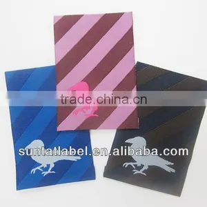 Custom Fashion High Density Damask Woven Cloth Badges thumbnail-2