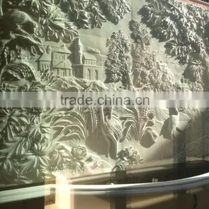 Manor Decoration Custom Make Sandstone Relief Wall Sculpture thumbnail-1
