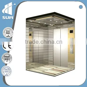 630KG Machine Roomless Passenger Lift With Mirro Etching thumbnail-1