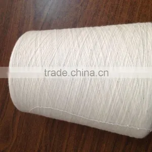 16S 65% BLACK COTTON 35% BLACK VISCO WHITE 75D CM800 WHITE 40D LYCRA Double Core Spun Yarn thumbnail-1