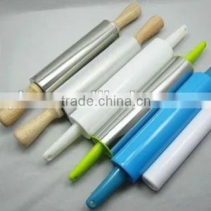 2015 New OEM Silicone Rolling Pin With Wooden Handle thumbnail-4