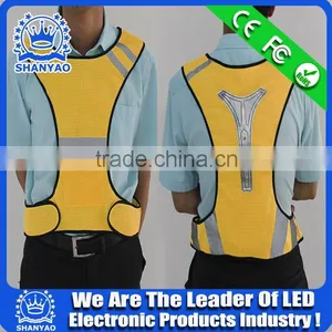 Lighting up in Dark Keep Safe LED Flashing Reflective Running Vest thumbnail-3