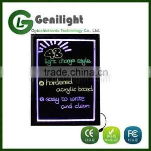 Flashing Illuminated Erasable Fluorescent LED Writing Message Sign Board for Business thumbnail-6
