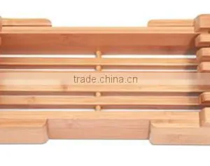 Expandable Bamboo Bathtub Caddy. ,Bamboo Bathtub Caddy - Adjustable thumbnail-1