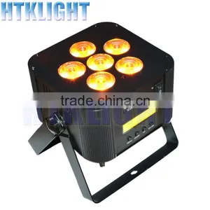 6*18w 6in1 Rgbwa uv Wireless Battery Operated Led Flat Par thumbnail-1