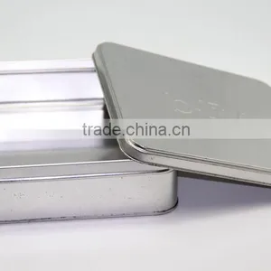 Empty Silver Customized Printing Square Tin Cans thumbnail-2