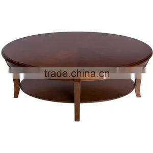 Modern Living Room Furniture Solid Wood Leg Round Table Top Coffee Table thumbnail-4
