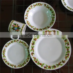 Ceramic Material and FDA,CIQ,CE / EU,SGS Certification 16pcs Glazed Ceramic Dinnerware thumbnail-1