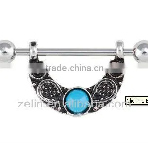 316L Stainless Steel Unique Barbell Body Piercing Jewelry Nipple Bar thumbnail-1