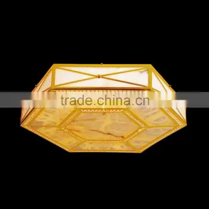European Style Marble Hexagon Ceiling Light thumbnail-1