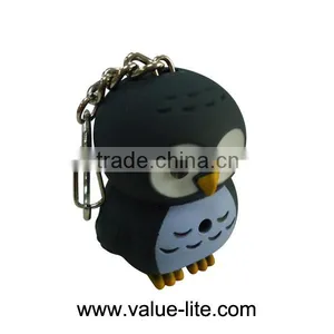 Best Sale Plastic Led Keychain Light With Sound Button Cell Different Animal Shape Led Light Keychain thumbnail-1